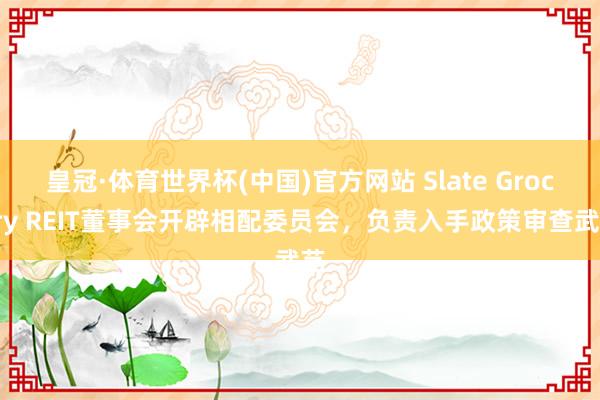 皇冠·体育世界杯(中国)官方网站 Slate Grocery REIT董事会开辟相配委员会,负责入手政策审查武艺