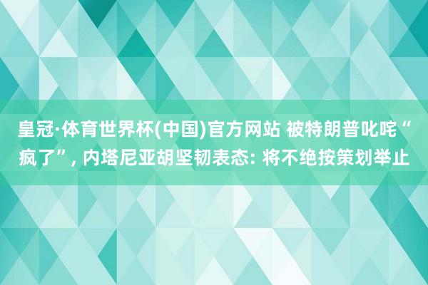 皇冠·体育世界杯(中国)官方网站 被特朗普叱咤“疯了”, 内塔尼亚胡坚韧表态: 将不绝按策划举止