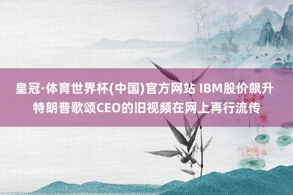 皇冠·体育世界杯(中国)官方网站 IBM股价飙升 特朗普歌颂CEO的旧视频在网上再行流传