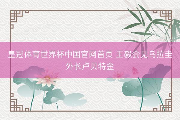 皇冠体育世界杯中国官网首页 王毅会见乌拉圭外长卢贝特金
